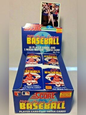 1989 Score Baseball Cards, 1 Unopened Sealed Wax PACK From Wax Box, 16 Cards